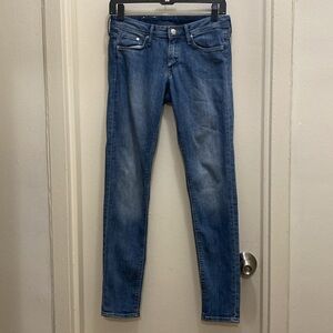H&M Low Waist Super Skinny Blue Jeans in Size Waist 27 inches | Inseam 30 inches